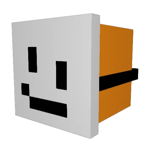 orangedino Minecraft avatar head, 3D render