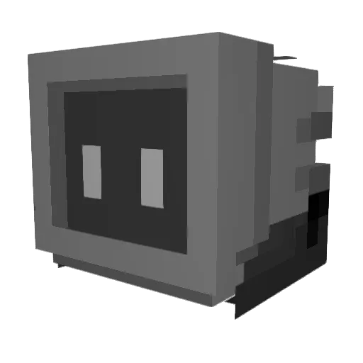 orangeeeen Minecraft avatar head, 3D render
