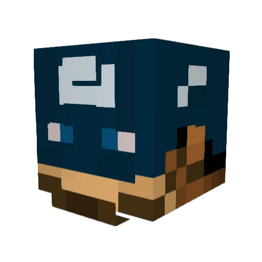 orangegoat Minecraft avatar head, 3D render