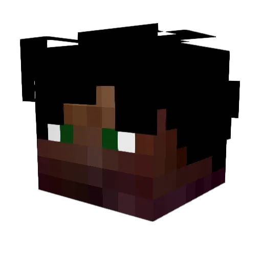 orangehugo3 Minecraft avatar head, 3D render