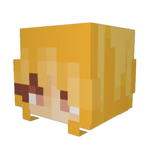 orangepoprocks Minecraft avatar head, 3D render