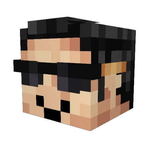 oranges12 Minecraft avatar head, 3D render
