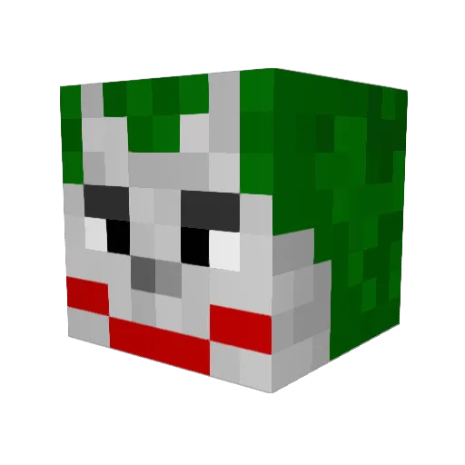 orangesand Minecraft avatar head, 3D render