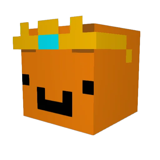 orangesmug Minecraft avatar head, 3D render