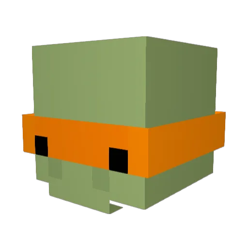 orangetaxi Minecraft avatar head, 3D render