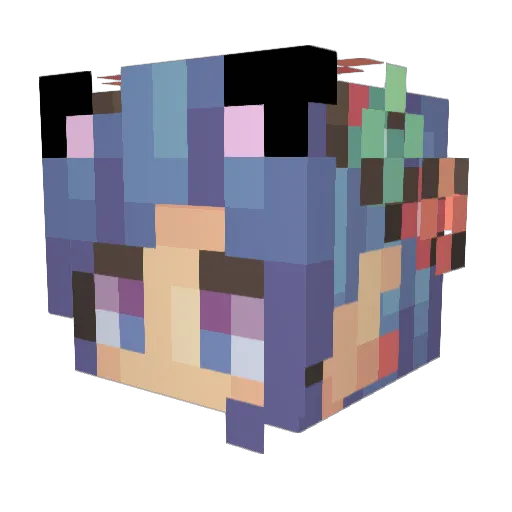 orangetofu Minecraft avatar head, 3D render