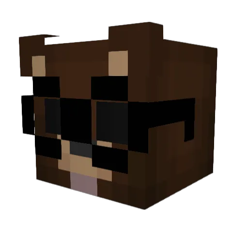orangeyellow_ Minecraft avatar head, 3D render