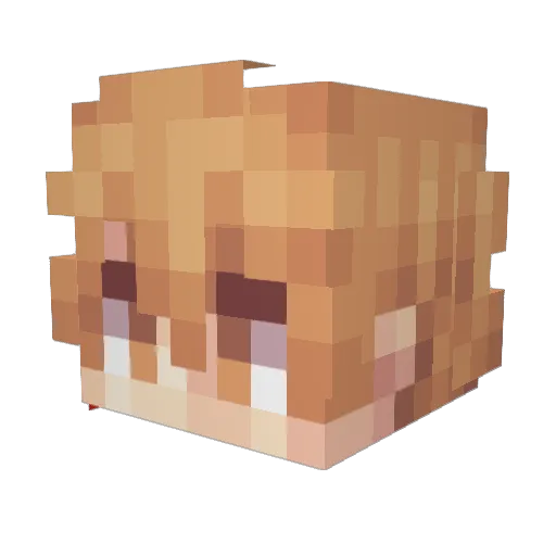 orangietree Minecraft avatar head, 3D render