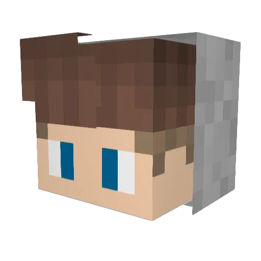 oranjeFiets Minecraft avatar head, 3D render