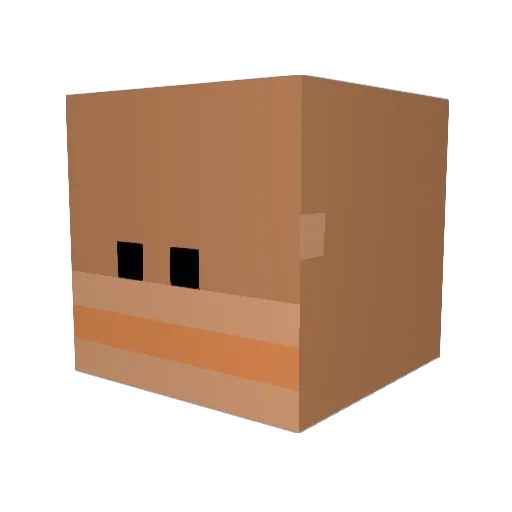 oranjiz Minecraft avatar head, 3D render