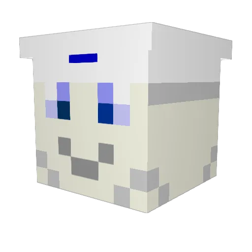 oranjoose Minecraft avatar head, 3D render