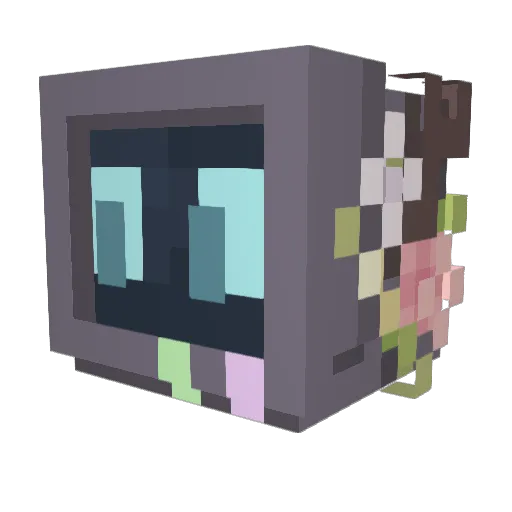 oranuni Minecraft avatar head, 3D render