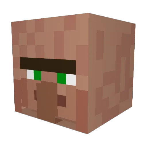 orao_ Minecraft avatar head, 3D render