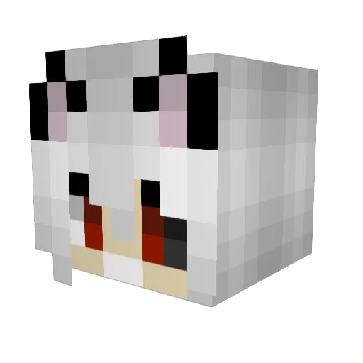 orbiitch Minecraft avatar head, 3D render