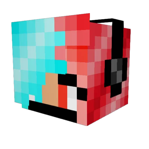 orblo Minecraft avatar head, 3D render