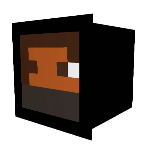 orca02 Minecraft avatar head, 3D render