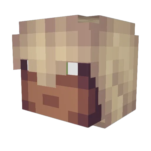 orca167 Minecraft avatar head, 3D render