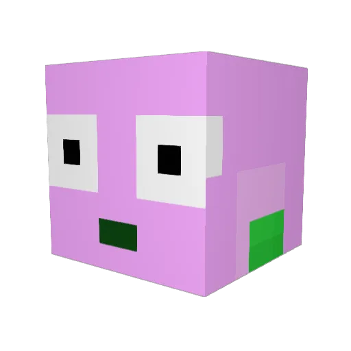 orcaaaaaaa Minecraft avatar head, 3D render