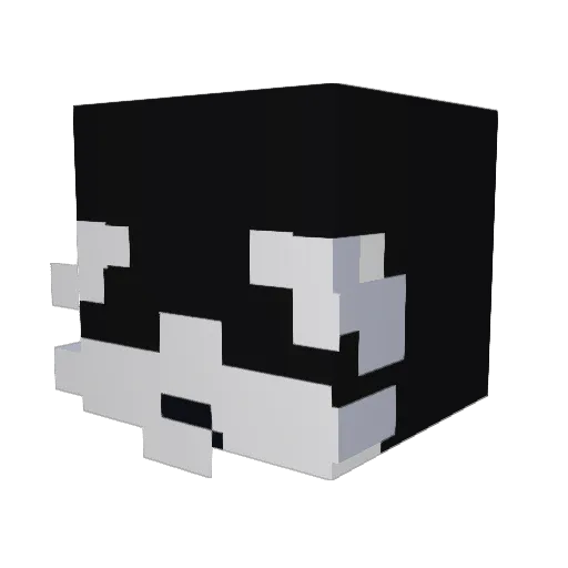 orcasino Minecraft avatar head, 3D render