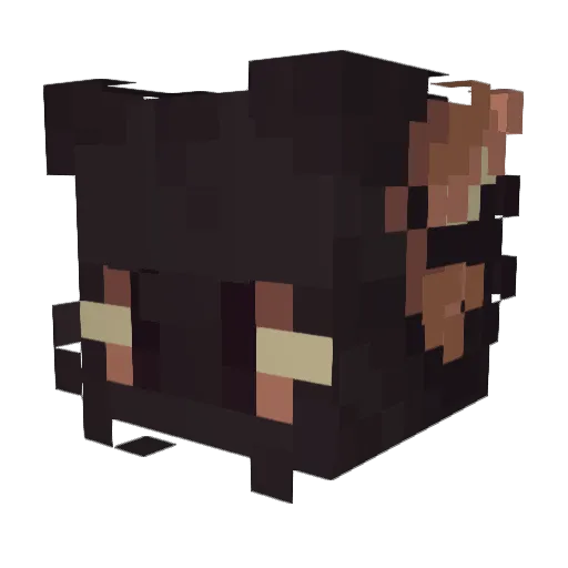 orcate Minecraft avatar head, 3D render