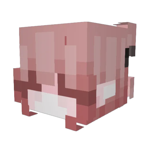 orchideas Minecraft avatar head, 3D render