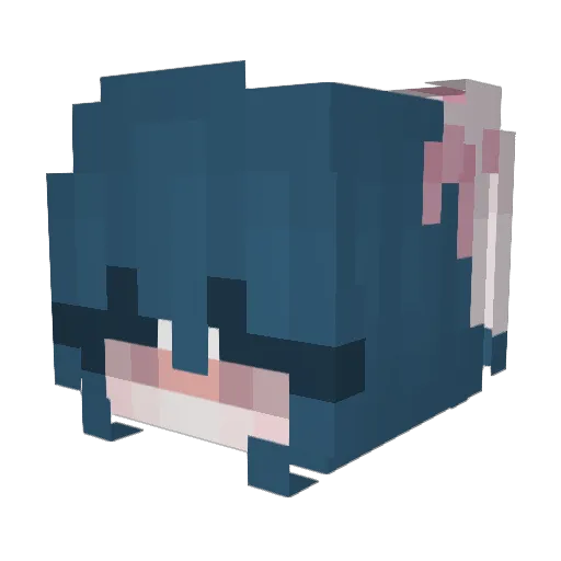 orchidslove Minecraft avatar head, 3D render