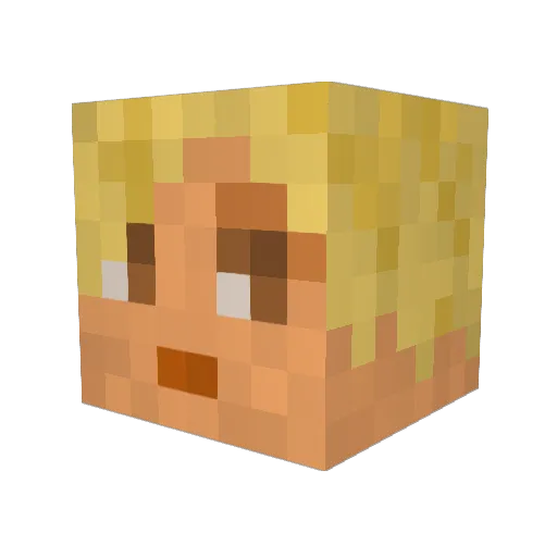 orchidwings Minecraft avatar head, 3D render