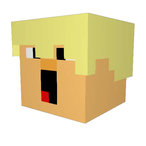 ordaciti Minecraft avatar head, 3D render