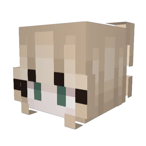 ordanery Minecraft avatar head, 3D render