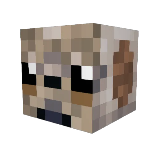ordePek Minecraft avatar head, 3D render