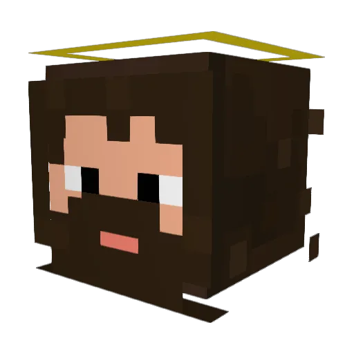 orderrosement Minecraft avatar head, 3D render