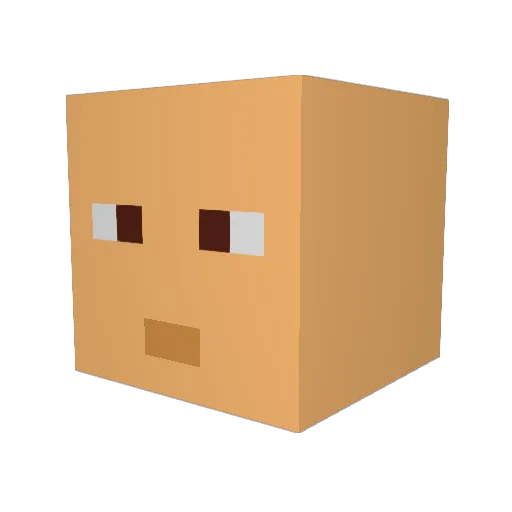 ordiovince Minecraft avatar head, 3D render