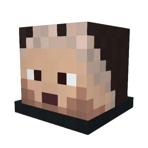 orelssi Minecraft avatar head, 3D render