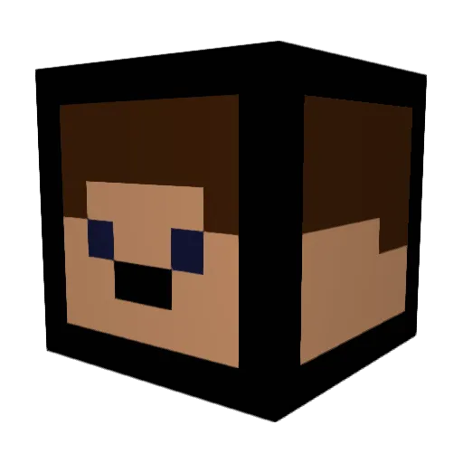 orenJim Minecraft avatar head, 3D render