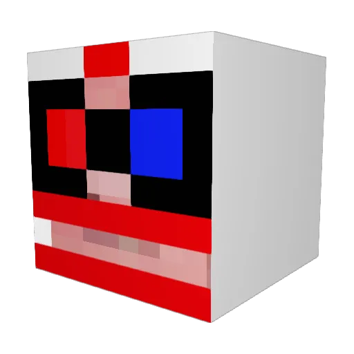 oreo_1 Minecraft avatar head, 3D render