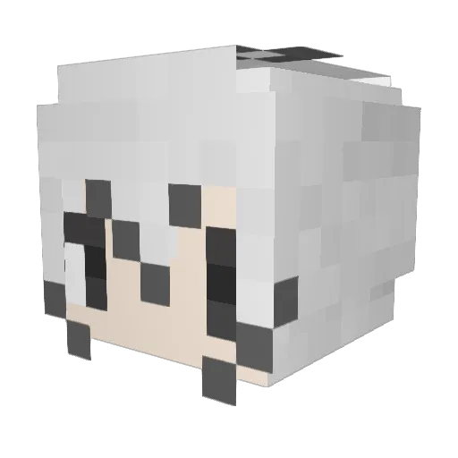 orfisher Minecraft avatar head, 3D render