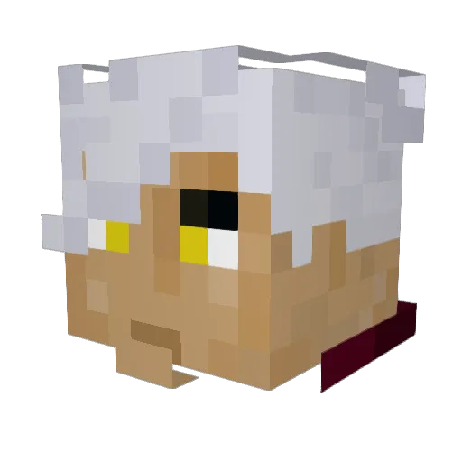 orga16 Minecraft avatar head, 3D render
