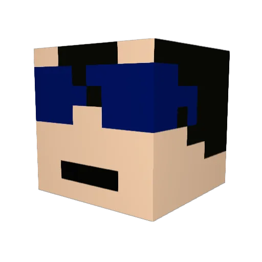 orginalmctron Minecraft avatar head, 3D render