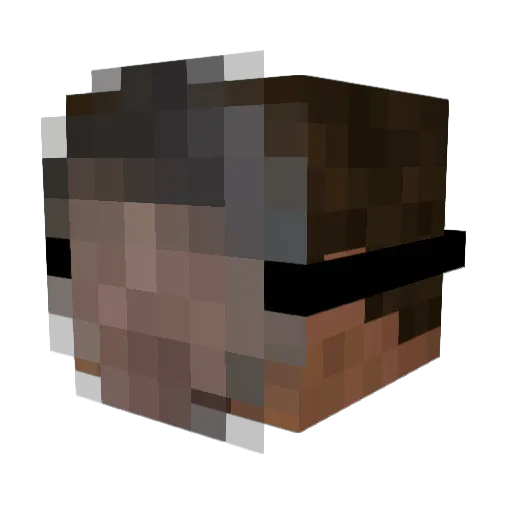 orgold Minecraft avatar head, 3D render