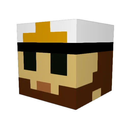orhanme12 Minecraft avatar head, 3D render