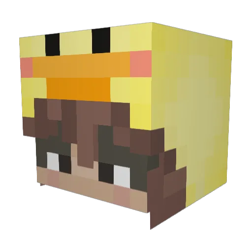 orianaluv Minecraft avatar head, 3D render