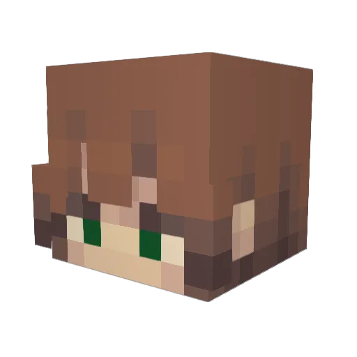 oricek Minecraft avatar head, 3D render