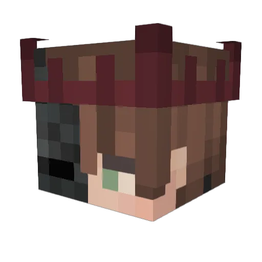 oricicle Minecraft avatar head, 3D render