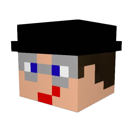 oricopy Minecraft avatar head, 3D render