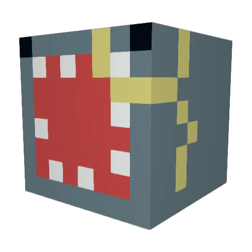 oricordian Minecraft avatar head, 3D render