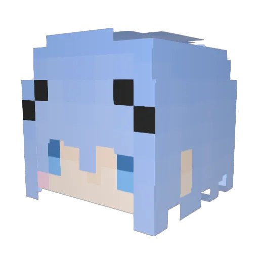 origami11 Minecraft avatar head, 3D render