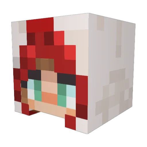 origashi Minecraft avatar head, 3D render
