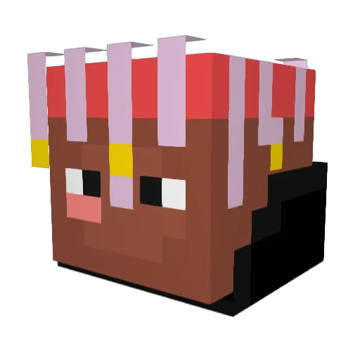 originalfake Minecraft avatar head, 3D render