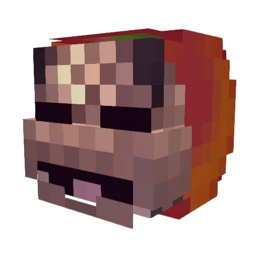 orimac Minecraft avatar head, 3D render