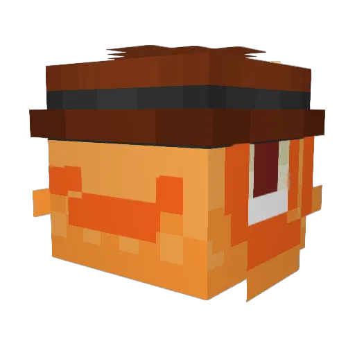 oringatang Minecraft avatar head, 3D render